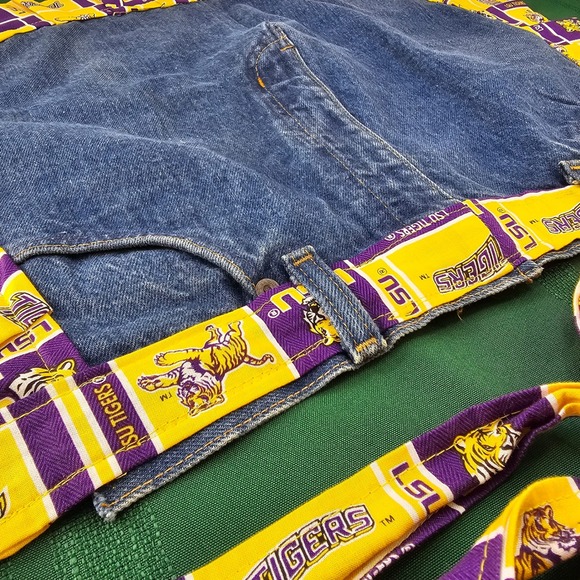 Unique LSU Tigers Denim Apron NCAA College Football Gift for Men - Picture 5 of 6